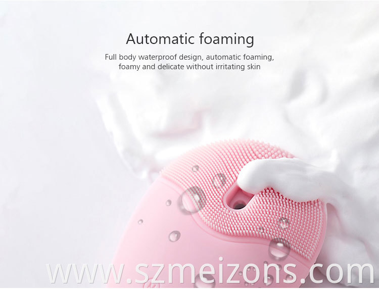 auto foaming facial cleansing brush 